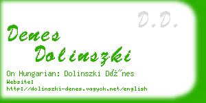 denes dolinszki business card